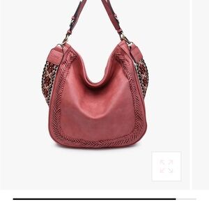 Jen and Co Aris black like new hobo bag with cross body strap